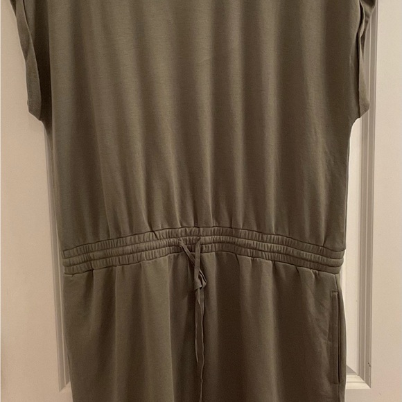 LOFT Outlet Drawstring Pocket Dress - Size XL - Olive Green - Picture 4 of 12